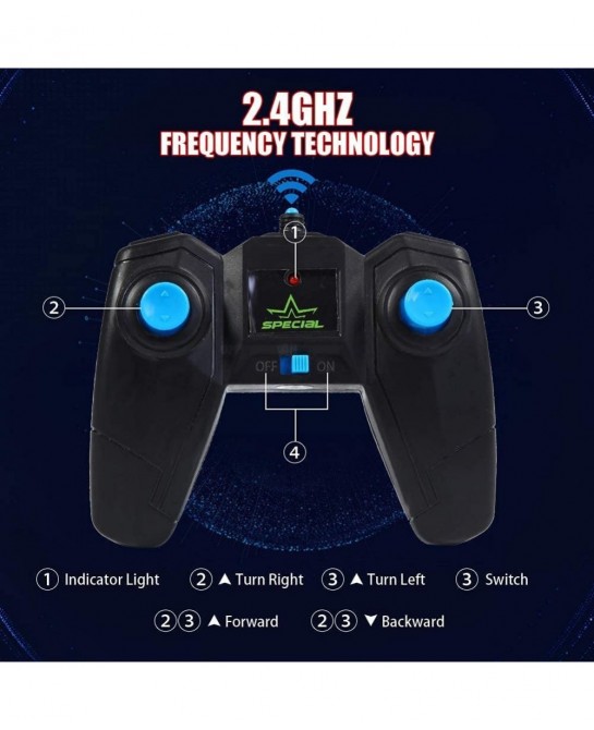 2 Pack Remote Control Car RC Stunt Cars for Boys 4WD 2.4Ghz Double Sided 360° Rotating RC Car for Kids 4 Rechargeable Battery...