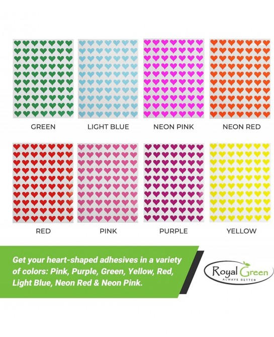 Mini Heart Stickers for Decoration 1/2 inch Label Hearts for Arts Crafts Party Supplies and Scrapbooking 1050-Pack (Purple) $...