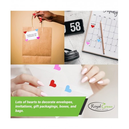 Mini Heart Stickers for Decoration 1/2 inch Label Hearts for Arts Crafts Party Supplies and Scrapbooking 1050-Pack (Purple) $...