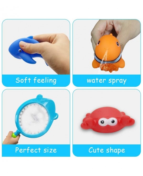 Baby Bath Toy Fishing Game in The Bathtub Toddler Toy Floating Sea Animal Shark Gift Baby Bathroom Pool Toy Kids Beach Toys f...