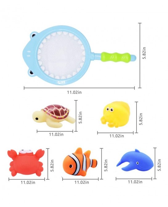 Baby Bath Toy Fishing Game in The Bathtub Toddler Toy Floating Sea Animal Shark Gift Baby Bathroom Pool Toy Kids Beach Toys f...
