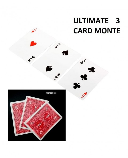 Three Card Monte Magic Trick (Red Back) $16.67 Magic Kits & Accessories