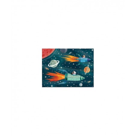 Outer Space Puzzle to Go 36 Pieces 12”x9” – Great for Kids Age 3+ - Colorful Illustrations of Rockets in Space – Packaged in ...