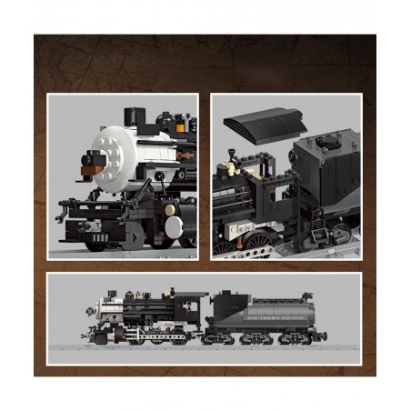 Train Building Bricks 1136+Pieces Retro Steam Trains Building Blocks Set with Train Track $80.34 Toy Building Sets