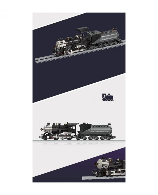 Train Building Bricks 1136+Pieces Retro Steam Trains Building Blocks Set with Train Track $80.34 Toy Building Sets