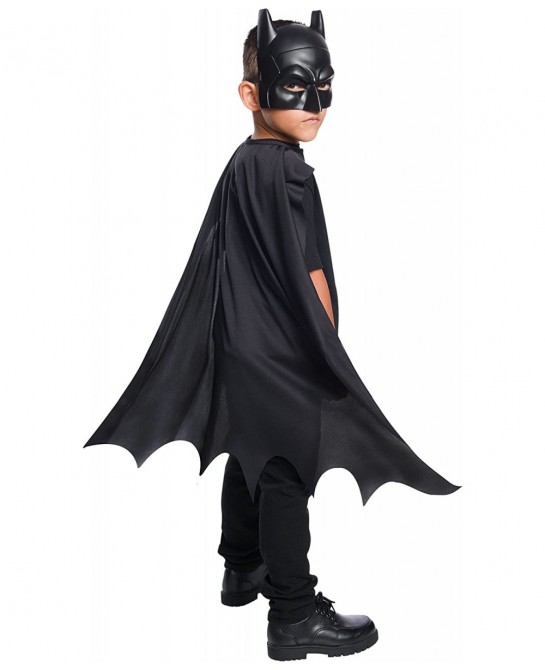 Costume Boys DC Comics Batman Cape & Mask Set Costume One Size Black $25.49 Kids' Costumes