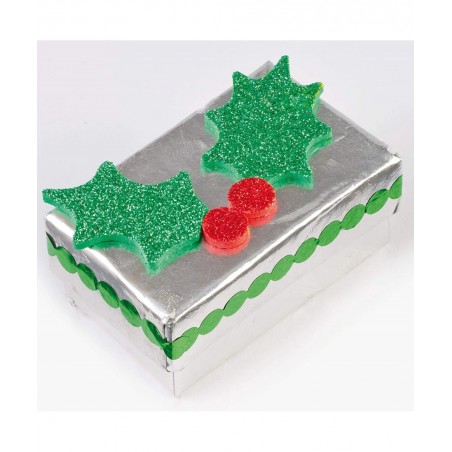 EX729 Holly and Berry Glitter Foam Stickers - Pack of 200 for Kids to Decorate Christmas Cards and Collage $15.74 Kids' Stickers