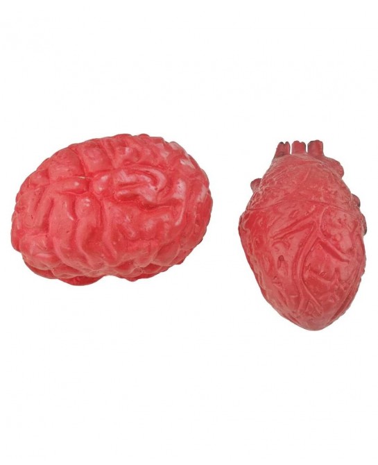 Bloody Scary Fake Human Brain Horrible Heart Organ for Trick Toys Halloween Props Festival Decoration Haunted House $22.36 Ga...