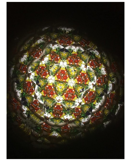 Kaleidoscope in Solid Jalneem Wood 5 1/2 Inch Barrel Separate Turning Chamber Accented with Walnut. Handcrafted in U S A ! $6...