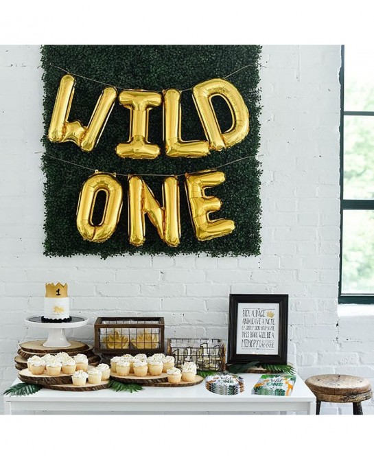 Wild One Birthday Party Supplies 20 Plates and 20 Napkin Jungle Wild One Theme Birthday Party Decoration for Boy Kids $23.72 ...