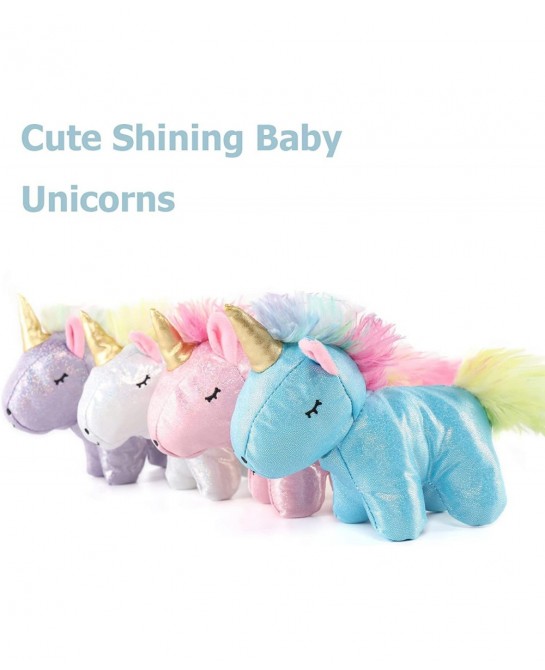 Unicorn Stuffed Animal for Girls Mommy Stuffed Unicorn with 4 Baby Unicorns Cute Plush Unicorn Toy for Kids 22'' $45.71 Stuff...