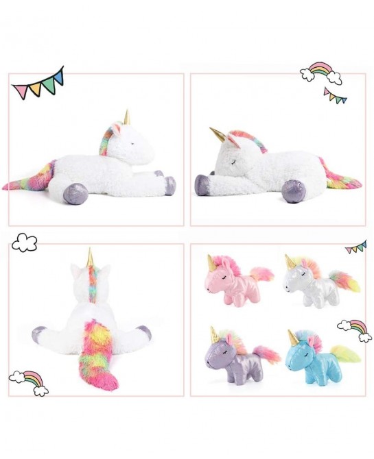 Unicorn Stuffed Animal for Girls Mommy Stuffed Unicorn with 4 Baby Unicorns Cute Plush Unicorn Toy for Kids 22'' $45.71 Stuff...