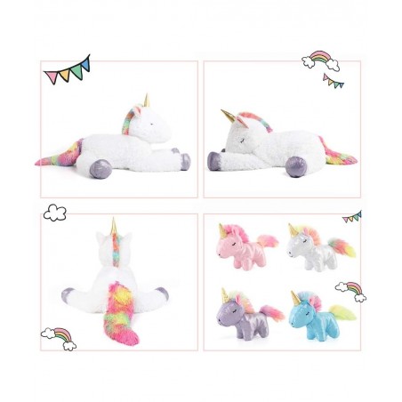 Unicorn Stuffed Animal for Girls Mommy Stuffed Unicorn with 4 Baby Unicorns Cute Plush Unicorn Toy for Kids 22'' $45.71 Stuff...