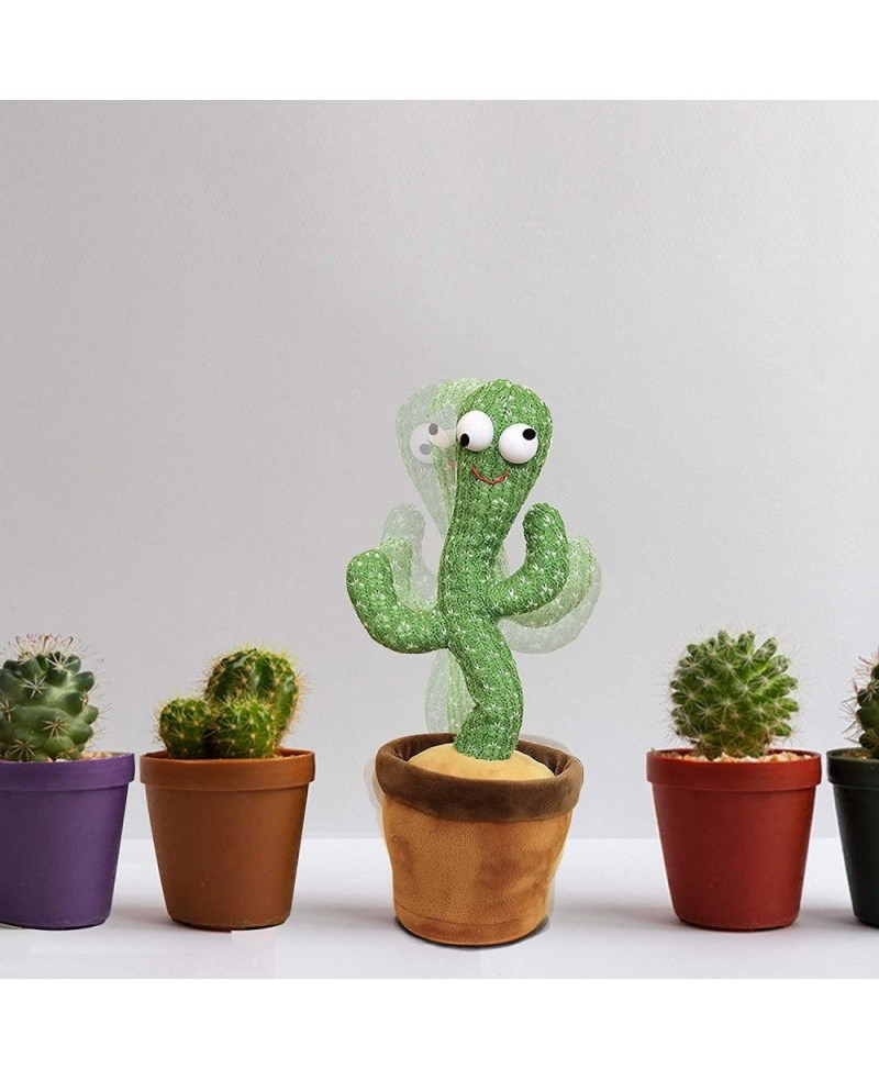 Dancing Cactus Singing Cactus Plush Toys With Recording and Repeat 120 English Songs Electric Dancing Singing Cactus Toy for ...