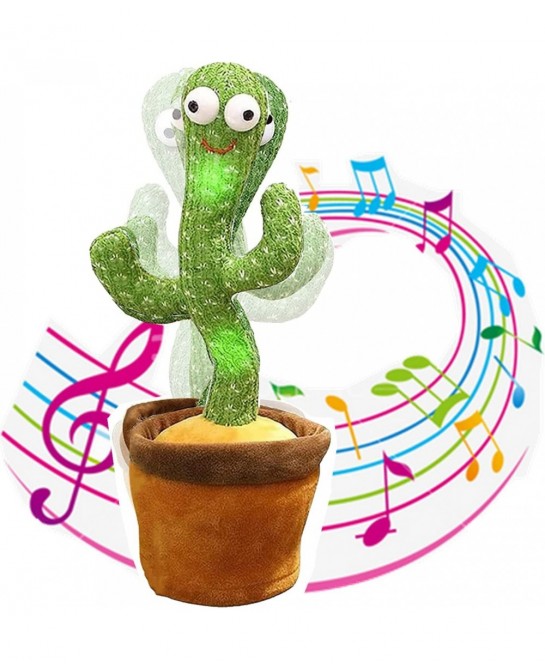 Dancing Cactus Singing Cactus Plush Toys With Recording and Repeat 120 English Songs Electric Dancing Singing Cactus Toy for ...