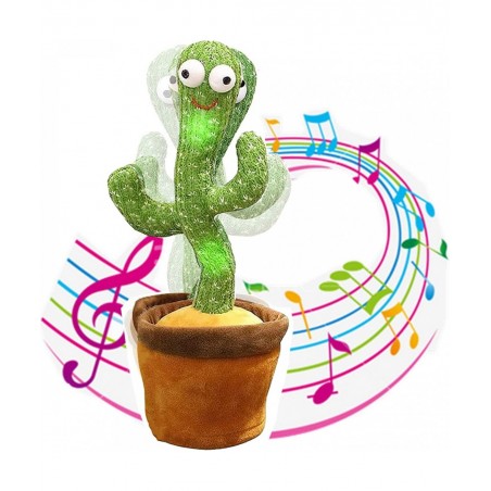 Dancing Cactus Singing Cactus Plush Toys With Recording and Repeat 120 English Songs Electric Dancing Singing Cactus Toy for ...