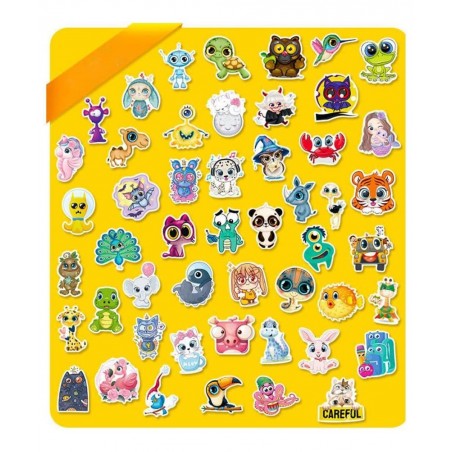 Sticker 50Pcs Cute Cartoon Animal Sticker Animal Avatar Sticker Cartoon Big Eyes Sticker Stationery Sticker Laptop Skateboard...