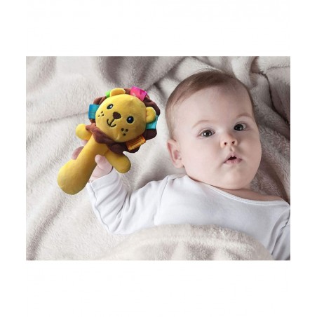 Cartoon Stuffed Animal Baby Soft Plush Hand Rattle Squeaker Sticks for Toddlers - Elephant and Lion $17.66 Baby Rattles & Plu...