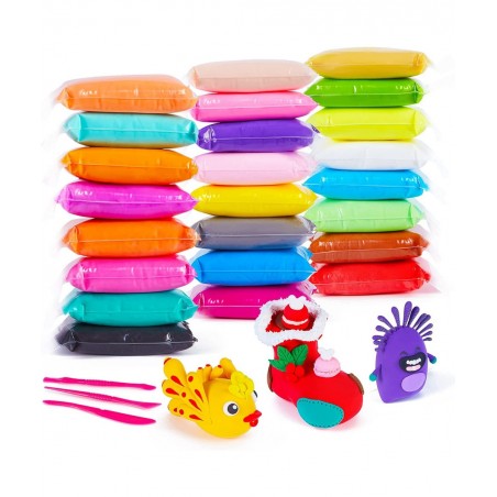 Air Dry Clay 24 Colors Modeling Clay Magic Clay with Sculpting Tools Non-Toxic Self Drying Soft Clay for Kids and Adults Gift...