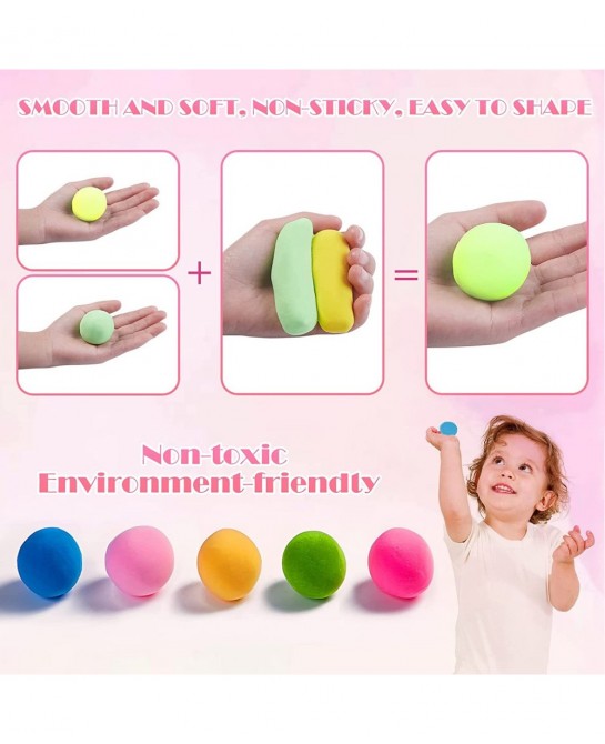 Air Dry Clay 24 Colors Modeling Clay Magic Clay with Sculpting Tools Non-Toxic Self Drying Soft Clay for Kids and Adults Gift...