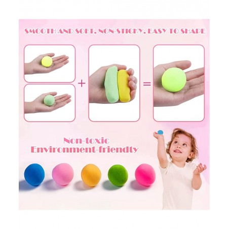 Air Dry Clay 24 Colors Modeling Clay Magic Clay with Sculpting Tools Non-Toxic Self Drying Soft Clay for Kids and Adults Gift...