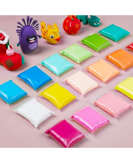 Air Dry Clay 24 Colors Modeling Clay Magic Clay with Sculpting Tools Non-Toxic Self Drying Soft Clay for Kids and Adults Gift...