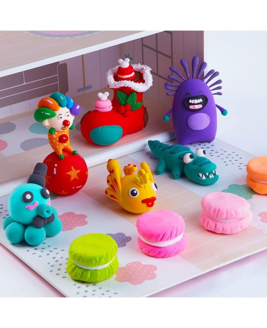 Air Dry Clay 24 Colors Modeling Clay Magic Clay with Sculpting Tools Non-Toxic Self Drying Soft Clay for Kids and Adults Gift...