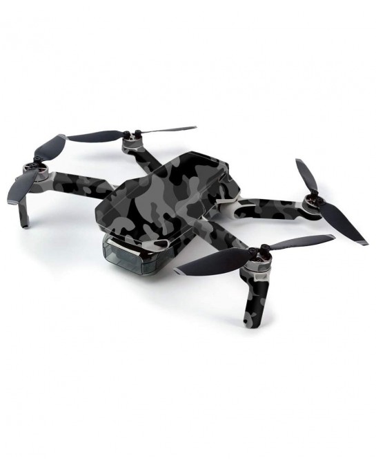 MightySkins Skin for DJI Mavic Mini Portable Drone Quadcopter - Black Camo | Protective Durable and Unique Vinyl Decal wrap c...
