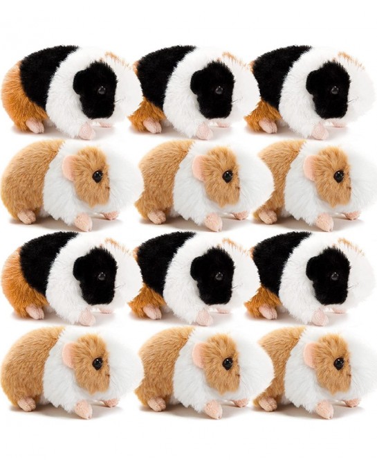 12 Pieces Guinea Pig Stuffed Animal Bulk Plush Toy Small Stuffed Doll with Chain for Kid Boy Girl Party Favors Goodie Bag Fil...