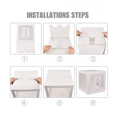 Baby Boxes with Letters for Baby Shower 4 boxes 4 sets of letters Clear Baby Shower Decorations Block Boxes Baby Shower Birth...