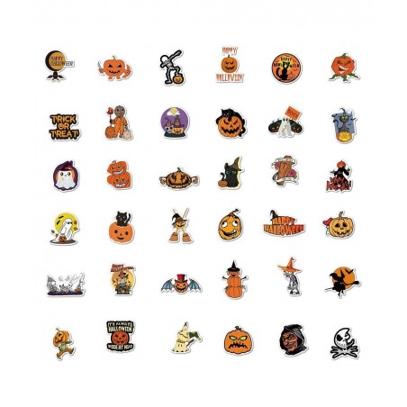 50 Pcs Halloween Stickers Waterproof Vinyl Stickers for Water Bottle Laptop Bike Luggage Skateboard Funny Party Pumpkin Stick...