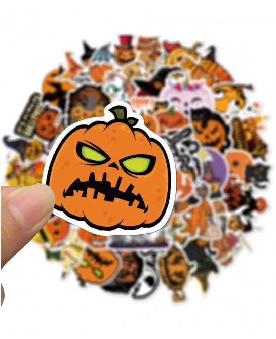 50 Pcs Halloween Stickers Waterproof Vinyl Stickers for Water Bottle Laptop Bike Luggage Skateboard Funny Party Pumpkin Stick...