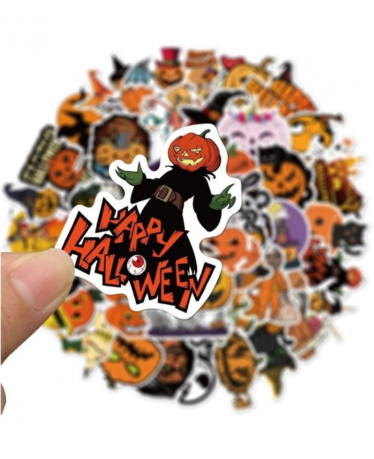 50 Pcs Halloween Stickers Waterproof Vinyl Stickers for Water Bottle Laptop Bike Luggage Skateboard Funny Party Pumpkin Stick...