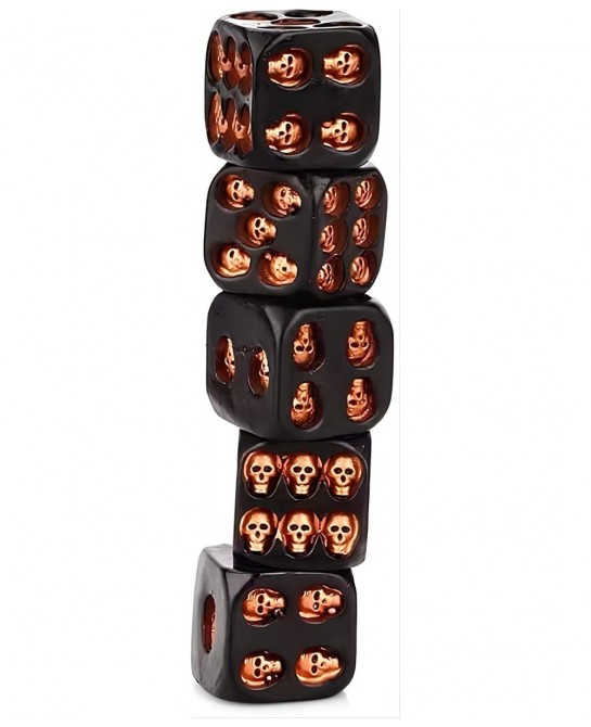 5 Pcs Skull Dice 3D Skeleton Dice Creative Bones Dice Novelty Halloween Dice for Board Game for Club Pub Party Games $17.60 G...