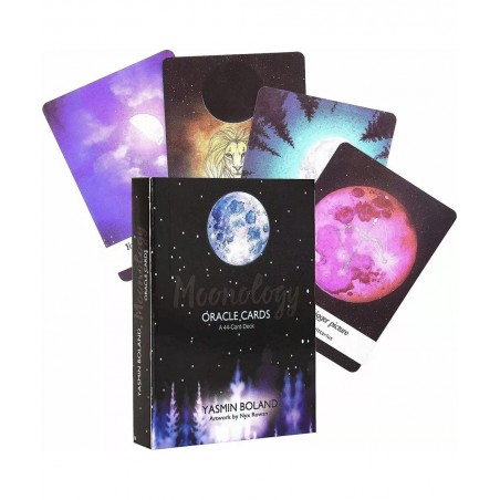 NC Moon Power Tarot Cards Deck Tarot Cards Deck A 44-Card Deck Fortune Telling Game for Beginners Tarot Moon Gift Mysterious ...