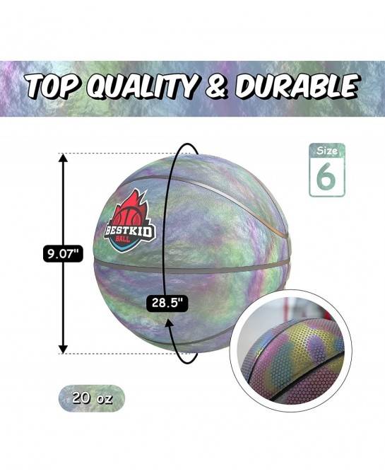 Outdoor Basketball - Basket Ball with Included Pump and Needle - Durable PU Leather - Ideal Gifts for Boys Girls Teens Women ...