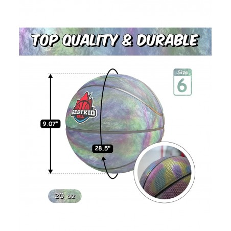 Outdoor Basketball - Basket Ball with Included Pump and Needle - Durable PU Leather - Ideal Gifts for Boys Girls Teens Women ...