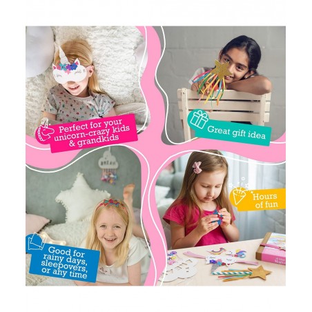Unicorn Crafts for Kids Ages 4-8 6-in-1 Unicorn Gifts for Girls Unicorn Craft Kit Unicorn Toys Unicorn Arts and Crafts for Gi...