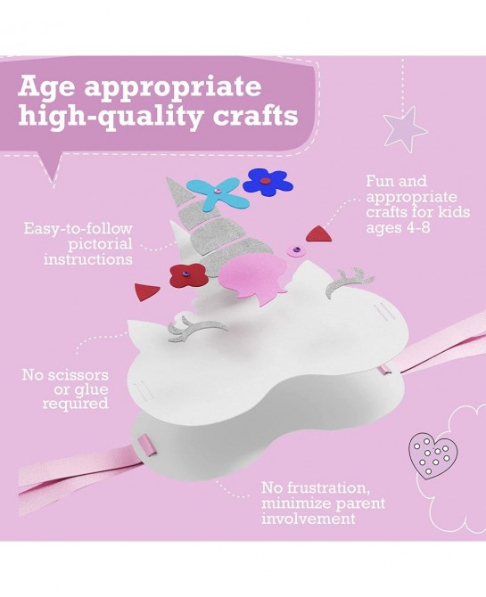 Unicorn Crafts for Kids Ages 4-8 6-in-1 Unicorn Gifts for Girls Unicorn Craft Kit Unicorn Toys Unicorn Arts and Crafts for Gi...