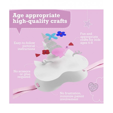 Unicorn Crafts for Kids Ages 4-8 6-in-1 Unicorn Gifts for Girls Unicorn Craft Kit Unicorn Toys Unicorn Arts and Crafts for Gi...