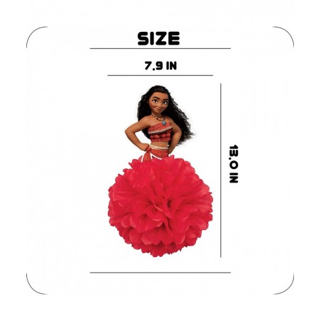 4 Party Decorations for Moana Centerpieces Theme Happy Birthday Table Decorations Pom Paper Flowers Favor $17.43 Kids' Party ...