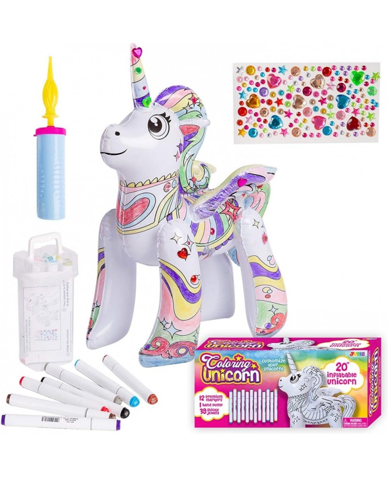 Inflatable Unicorn Coloring Craft Toy Set Paint Your Own Unicorn Arts and Craft Kit for Kids Unicorn Inflatable Coloring Set ...