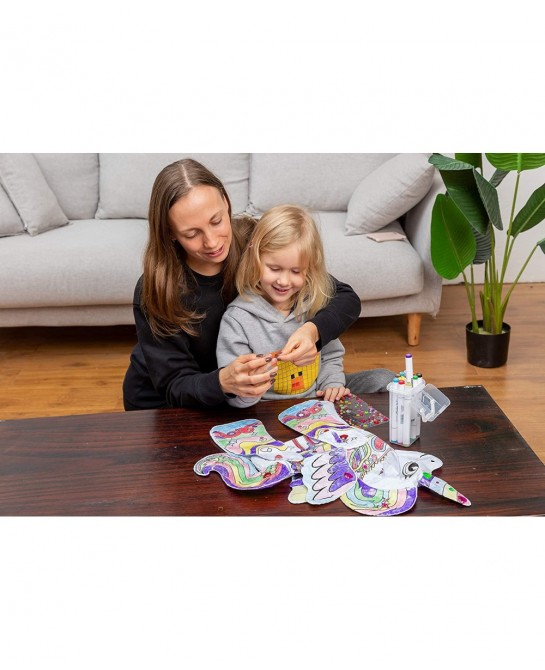 Inflatable Unicorn Coloring Craft Toy Set Paint Your Own Unicorn Arts and Craft Kit for Kids Unicorn Inflatable Coloring Set ...