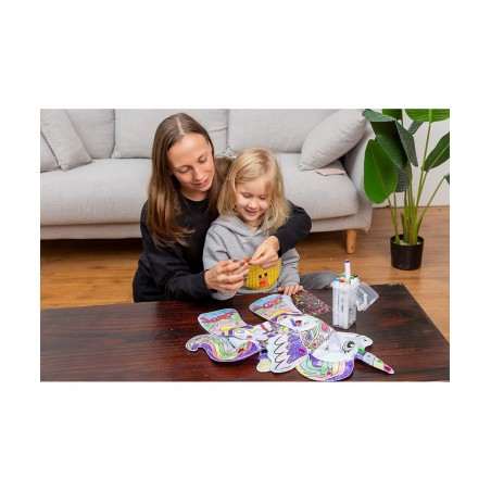 Inflatable Unicorn Coloring Craft Toy Set Paint Your Own Unicorn Arts and Craft Kit for Kids Unicorn Inflatable Coloring Set ...