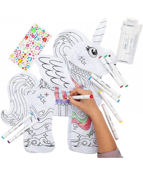 Inflatable Unicorn Coloring Craft Toy Set Paint Your Own Unicorn Arts and Craft Kit for Kids Unicorn Inflatable Coloring Set ...