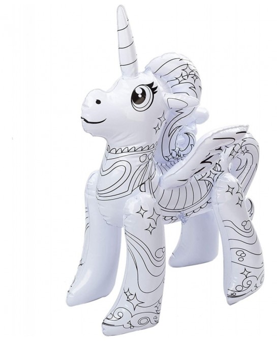 Inflatable Unicorn Coloring Craft Toy Set Paint Your Own Unicorn Arts and Craft Kit for Kids Unicorn Inflatable Coloring Set ...