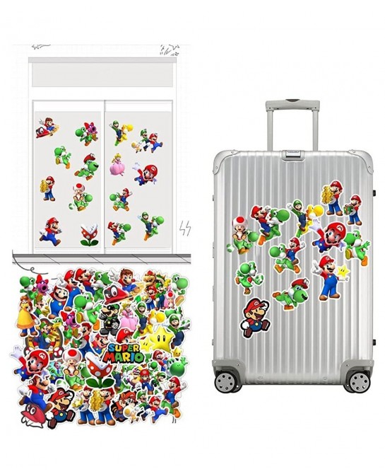 Mario Masks Birthday Party Favors Supplies Gift Set Include 12pcs Felt Masd 50 Stickers 8 Keychains Dress Up Costumes Cosplay...