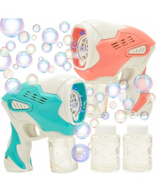 JOYIN 2 Bubble Guns with 2 Bubble Solution (95ML) for Toddlers Bubble Maker and Blower Indoor and Outdoor Summer Play Toys Ki...