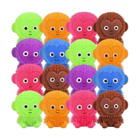 Mini Puffer Monkeys Set of 24 Monkey Squeeze Toys for Filling Easter Eggs Easter Party Favors Egg Hunt Supplies Stress Relief...