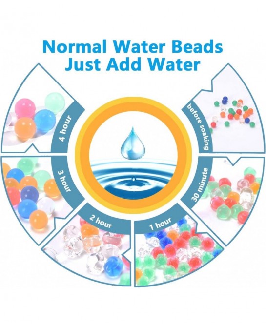 7.5mm Water Balls Beads Refill Ammo (7-8 mm 2 Pack 10000 Pieces Per Pack) Gel Splater Water Balls Blaster Gun Bullets Mix Col...